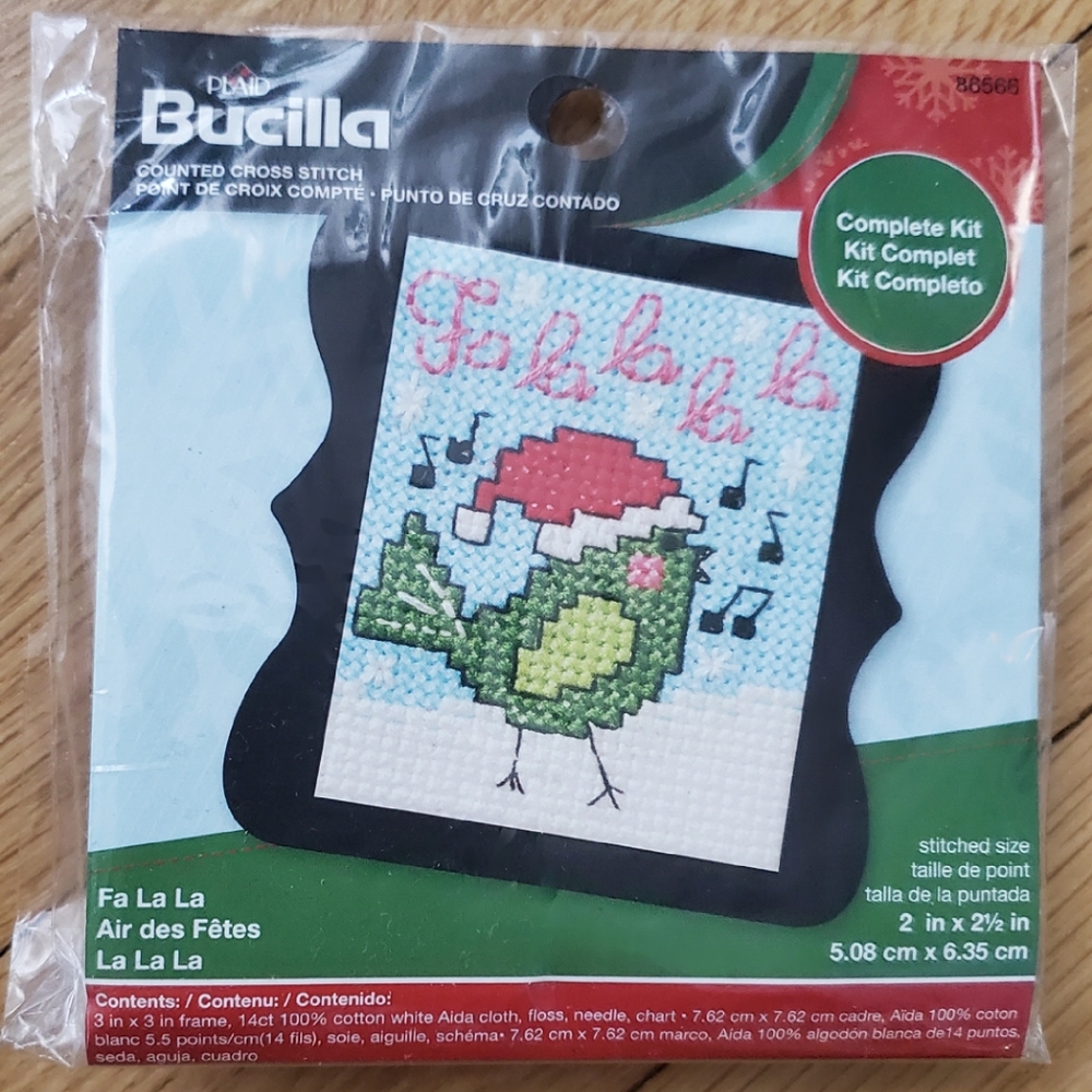 NWOT Fa La La Bird Cross Stitch Kit